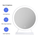 led makeup Mirror with lights for makeup desk large lighted intelligent touch control 3-gear dimming dressing light mirror makeup