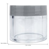 Beauticom 30G/30ML Clear Round Sample Container Jars with Gray Flat Top Lids for Lotion, Cream, Salves, Cosmetic and Makeup Samples - BPA Free (30 Pieces)