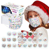 3 Ply Non-Woven and Breathable, Cute Cartoon 50Pcs Face+Bandanas with Cute