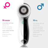 TOUCHBeauty Facial Cleansing Brush for Men Face Scrubber with Advanced PBT Bristles Spin Brush & Stand,Facial Cleansing System Designed for Men |Dual speed, Waterproof, Battery Powered TB-0759M