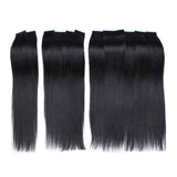 SEGO Remy Tape In Hair Extensions Human Hair Extensions Tape In Real Hair Straight Skin Weft Tape In Human Hair Extensions Seamless Invisible Double Sides Tape 20 Pcs Jet Black 12 Inch (60 Gram)