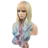 BERON Long Wavy Women Girls Colorful Cosplay Costume Party Wig with Wig Cap (Multi-color)