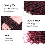 20Inch Goddess Faux Locs Crochet Hair with Curly Ends 6Packs/Lot Goddess Locs Pre Looped Synthetic Hair Extensions for Women(1B-Bug#)