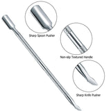 8 Pieces Cuticle Trimmer with Cuticle Pusher Stainless Steel Cuticle Remover Cuticle Nipper Cuticle Scissors Remover Manicure Pedicure Tools for Fingernails and Toenails (Silver)