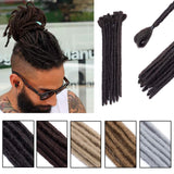 12” Dreadlock Extension For Man Handmade Synthetic Reggae Extension Twist Braiding Hairpiece For Hip-Hop Crochet Braiding Hair Heat Resistant Box Braid For Women(15strands/3packs,dark auburn)