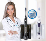 PURSONIC S520 Black Ultra High Powered Sonic Electric Toothbrush with Dock Charger, 12 Brush Heads & More! (Value Pack)