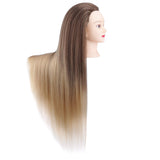 Hairdressing Training Head RLUOHA 30 inch Mannequin Head Hairdresser for Practicing Stying Synthetic Fiber Long Hair Manikin Dolls Head with Free Clamp+ Braid Set for Children, Cosmetology Students