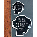 Romans 8:31 | Christian faith stickers about Jesus, the Bible, prayer | Waterproof