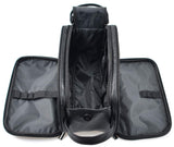Loteaf Toiletry Bag for Men PU Leather Water-Resistant Travel Toiletry Bag Organizer Dopp Kit for Toiletries Accessories (Black)