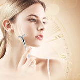 2 Packs Metal Eye Cream Applicator Eye Massage Stick Wrinkle Wand Massager Tool for Girls Women Facial Massage (Silver)