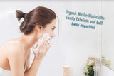 Natural Bamboo Muslin Face Washcloth Set - Luxurious soft Bamboo Face Towel Set(1 pack)