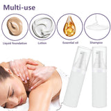 1 OZ Airless Pump Frosted Bottle Empty Refillable Travel Lotion Containers. Plastic Cosmetic Dispenser for Liquid foundation, Lotion, Essential oil, Shampoo (Pack of 6)