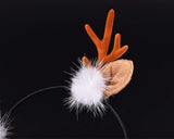 DS. DISTINCTIVE STYLE Deer Antler Headband Reindeer Fawn Horn Hair Accessories for Christmas