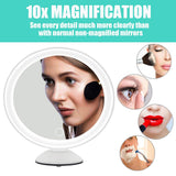 10X Magnifying Mirror with Light,Magnifying Makeup Mirror, Travel Makeup Mirror and Portable Bathroom Makeup Mirror.
