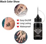 Comdoit Temporary Tattoo Kit Jagua Gel Tattoos 4 Bottles Brown/Black (2oz) Semi-Permanent Tattoos Freehand Ink DIY Fake Freckles Tattoos 35 Pcs Free Tattoo Stickers Stencils for Women Kids Men