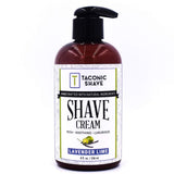 Taconic Shave Lavender & Lime Shaving Cream, Pump Bottle, Ultra-Rich High Lather Formula, 8 oz. - Handcrafted in The USA