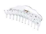 Zhooch Hair Claw Clip – Hero Jumbo 5.5". Big Alligator. Wavy Rim, Interlocking teeth, Jumbo Large Clip, Premium quality, Painted Extra Strong Hold Spring, for Thick Hair. (Invisible Clear)
