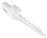 1 oz Amber Glass Boston Round White Dropper Bottle (12 Pack) + Funnel