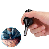 EZTAT2 Tattoo Cartridge Grip 6/5'' Aircraft Aluminum Black with 2 Pcs Needle Bars for Rotary Pen Machine Kit Supply