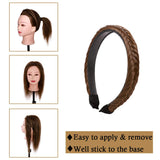 SEGO Braided Headband Plaited Hair Braided Headband with Teeth Chunky Braided Hair Band Synthetic Braid Hairpieces Hair Band Accessories for Women Girls(Hair Band-45g,12#)