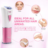 Facial Epilator, Hair Removal for Women with LED Light, Painless Cordless Hair Remover, Electric Woman Epilators Razor Bikini Trimmer, Lady Shaver for Peach Fuzz Lip Upper Chin Leg Arm Full Body Hair