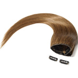 Clip in Remy Human Hair Extensions One Piece 5 clips 100% Remy Human Hair Straight Soft Extensions 3/4 FULL HEAD-Thicker(22"-100g,#06 Light Brown)