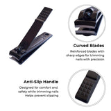 Nail Clippers Set - Black Stainless 12 in 1 For Men And Women Manicure Pedicure Travel Kit Luxury