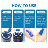 Bestidy Hard Wax Beans, Bagged 500g/1000g, Wax Beads for Hair Removal, Women Men, Home Waxing for All Body and Brazilian Bikini Areas (blue) (500g)