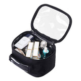 Byootique 420D Clear Nylon Makeup Travel Toiletry Bag Portable Lightweight Mini Transparent Cosmetic Storage Organizer S