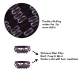 Clip In Hair Extensions Remy Hair For Women Silky Straight Human Hair Darkest Brown Clip In Hair Extensions Full Head 8pcs 18 Clips Double Weft