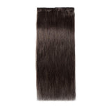 SEGO Clip In Hair Extensions Clip In Human Hair Extensions 100% Remy Hair Silky Straight 3/4 Head Double Drawn With Thick End 4 Pcs 8 Clips 40g 10 Inch #02 Dark Brown
