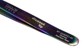 Professional Diamond Tip Eyebrow Tweezers (Rainbow Titanium Finish Pointed Tip Tweezer BT2232RD 4.0)