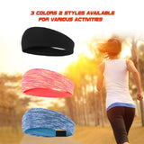 WNDEON Women Headbands Elastic Soft Sweatband Yoga Hair Bands Fashion Head Wrap black orange blue