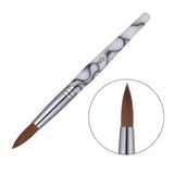 1Pc Professional Big Size Sable Hair 3D Kolinsky Acrylic Nail Art Design Brush Nail Art Tool (20#, Marble Handle)