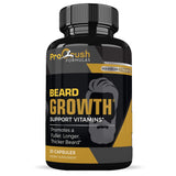 Beard Growth Support Supplement- Grow Fuller, Longer, Thicker, & Healthier Facial Beard & Mustache Hair. Natural Supplement Vitamin with Biotin for Men.