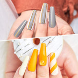 600PCS Coffin Nails Long Fake Nail Tips Clear Full Cover Ballerina Acrylic False Nails 10 Sizes with Nail Clipper and Nail Files for Nail Salons and DIY Nail Art