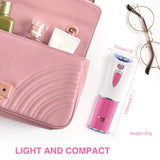 Facial Epilator, Hair Removal for Women with LED Light, Painless Cordless Hair Remover, Electric Woman Epilators Razor Bikini Trimmer, Lady Shaver for Peach Fuzz Lip Upper Chin Leg Arm Full Body Hair