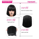 BERON Men's Short Curly Brown Wig Heat Resistant Natural Looking for Halloween Cosplay Party Costume or Daily Use (Dark Brown)