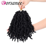 4 Packs Pre-twisted Spring Twist Crochet Hair Short Curly Crochet Braids Pretwisted Passion Twists Bomb Twist Bob Pre-looped Synthetic Hair Extensions (8 Inch,1#)