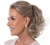 11" Wonderfully Curly CanDo Combs Color Dark Blonde - Toni Brattin Wigs Clip in Pony Big Curls Changelite 100% Heat Friendly Synthetic Natural Healthy Bollo de pelo updo Bundle MaxWigs Hairloss Booklet