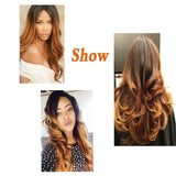 Seelaak Ombre Brown Bundles Body Wave Hair 3 Bundles Ombre T30/1B Two Tone Colors 10A Brazilian Remy Hair Extensions for Black Women (10 12 14)