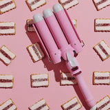3 Barrel Curling Iron Wand,Quick and convenient heating rod with LCD Temp Display