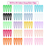 Selizo 80 Pcs Hair Clips Barrettes with 100 Pcs Small Butterfly Hair Clips for Girls Women Hair Accessories