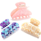 Medium Hair Claw Clips Cellulose Acetate Jaw Clips Non Slip Hair Clip Clamps Strong Hold Claw Clip Women Thin Thick Hair,3 pack