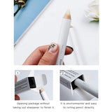 6pcs Brow Shaping Clear Wax Pencil with Sharpener box package