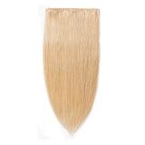 Clip in 100% Remy Human Hair Extensions #24 Natural Blonde 8"-24" Grade 7A Quality Full Head 8pcs 18clips Short Soft Silky Straight for Women Fashion 10" / 10 inch 70g