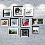 upsimples 9x12 Picture Frame Set of 5,Display Pictures 6x8 with Mat or 9x12 Without Mat