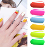 Vishine Rainbow Gel Nail Polish Set Soak Off UV LED Nail Varnish Manicure Salon Nail Art Starter Kit 6 Gel Nail Colors Gift Box