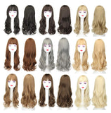 20" Long Wavy Clip in Wiglet Toppers for Thinning Hair Crown Topper Hairpieces with Bangs, Grey