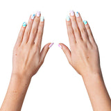 PopSockets: 30 Gel Nails and Matching PopGrip with Swappable Top for Phones and Tablets - Unicorn Marble Spectrum